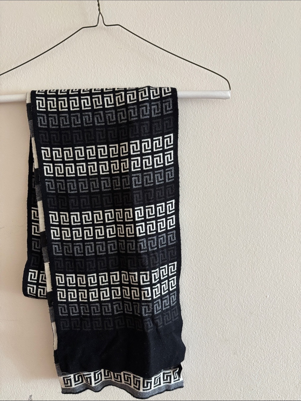Versace black and white scarf